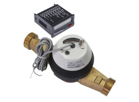 Импулсен водомер сух за студена вода 1 1/2" DN40 QЗ 16м3/ч L300мм JS NKP MASTER+ PULSE с отчитащо устройство KUBLER