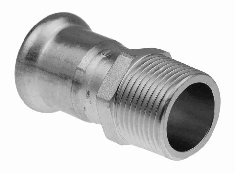 Прес преход с външна резба неръждаема стомана KAN THERM INOX