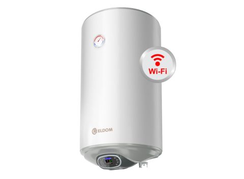 Бойлер ЕЛДОМ 80л 3KW емайлиран, голям диаметър, с интелигентно Wi-Fi електронно управление