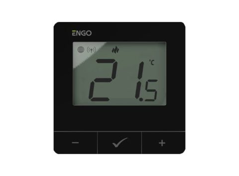 ENGO Термостат черен цифров Smart жичен със ZigBee комуникация захранване 230V вградено реле ON-OFF работи и с ETRV