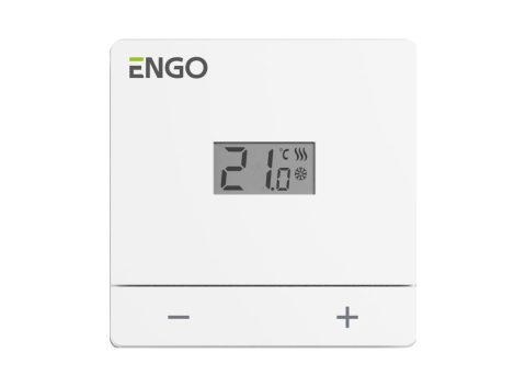 ENGO Термостат електронен жичен бял захранване 230V за подово отопление / охлаждане