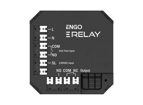 ENGO Релеен модул - универсален вход на 230V и безпотенциални NO-COM, изход на 230V и безпотенциални NO-COM-NC