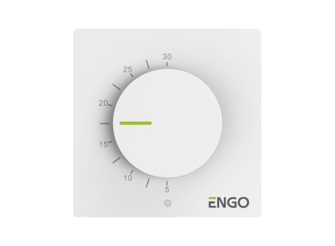ENGO Термостат електронен жичен бял захранване 230V за подово отопление/ охлаждане/ охлаждане