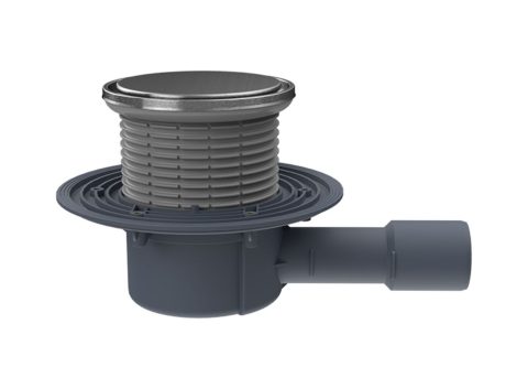 HL510PrblueR Подов сифон ф40/50, хоризонтално оттичане, с воден затвор PRIMUS