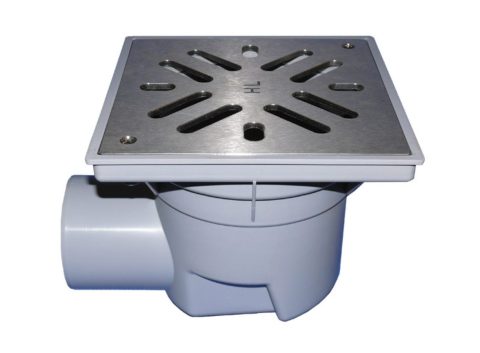 HL605SW PERFEKT Подов сифон странично оттичане ф110 с решетка от неръждаема стомана