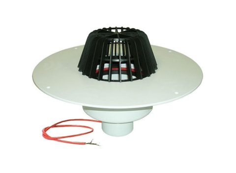 HL62.1P/5 Воронка долно оттичане ф160 фланец с PVC-маншет, вграден нагревател - саморегулиращ се (10-30W/220V), с листоуловител