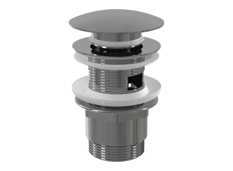 ALCA Витло за сифон месинг ниско CLICK-CLACK с преливник 11/4″ хром A390