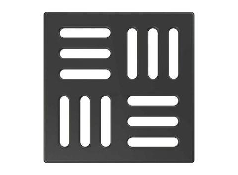 Alca Решетка за подов сифон 102х102х4мм неръждаема стомана / черен мат МPV004