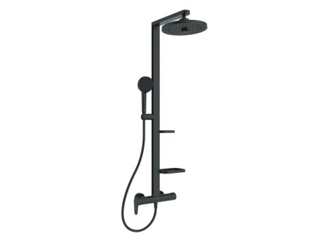 IDEAL STANDARD CERAFLOW ALU+ Душ система със стенен едноръкохватков смесител за душ и аксесоари черен мат BD584XG