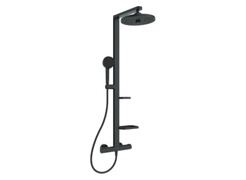 IDEAL STANDARD CERATHERM ALU+ Душ система с термостатен смесител и аксесоари черен мат BD583XG