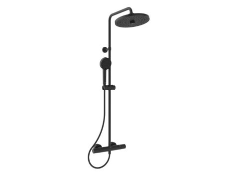IDEAL STANDARD CERATHERM T25+ Душ система с термостатен смесител и аксесоари черен мат A7210XG