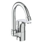 IDEAL STANDARD CERABASE Смесител за мивка с висок чучур с CLICK изпразнител 11/4″ хром BC835AA