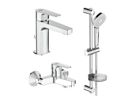 Ideal Standard Esla Смесител за вана/душ и мивка с аксесоари хром BC264AA