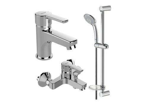 Vidima Uno Смесител за вана/душ и мивка с аксесоари хром B1435AA