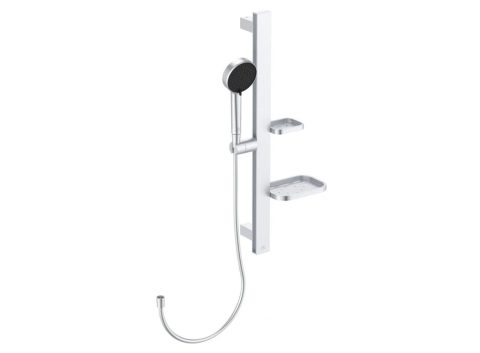 IDEAL STANDARD IDEALRAIN ALU+ Комплект окачване 600мм с ръчен душ и полици, сребро