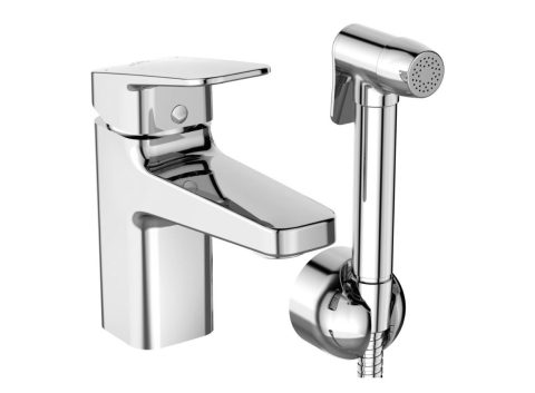 IDEAL STANDARD CERAPLAN Смесител за мивка H75 с бидетен душ и аксесоари хром BD231AA