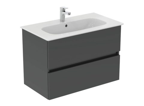 IDEAL STANDARD EUROVIT Шкаф за мивка 800x460x645мм с 2 чекмеджета сив гланц R0263TI
