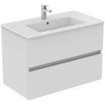 Ideal Standard Eurovit+ Шкаф за баня 800х440х840мм с 2 вратички с меламиново покритие бял гланц R0263WG