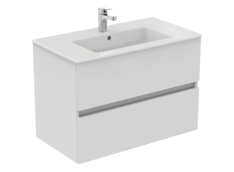 IDEAL STANDARD EUROVIT Шкаф за мивка 710x450x565мм с 2 чекмеджета с меламиново покритие бял гланц R0261WG