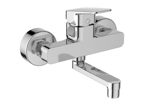 IDEAL STANDARD CERAPLAN Смесител стенен за мивка с въртящ тръбен чучур 110мм хром BD241AA