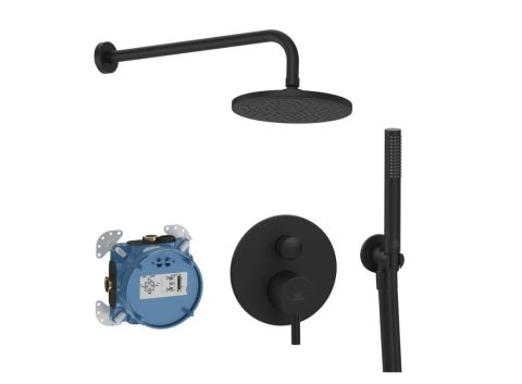 IDEAL STANDARD CERALINE Комплект за вграждане за вана/душ с тяло черен мат BD193XG