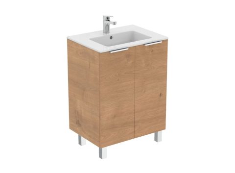 Ideal Standard Eurovit+ Шкаф за баня 600х440х840мм с 2 вратички с меламиново покритие естествен дъб R0258Y8
