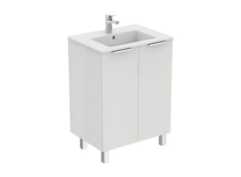Ideal Standard Eurovit+ Шкаф за баня 600х440х840мм с 2 вратички с меламиново покритие бял гланц R0258WG
