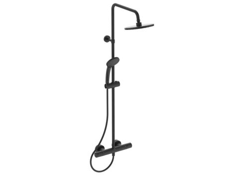 IDEAL STANDARD CERATHERM T25 Душ система с термостатен смесител и аксесоари черен мат A7545XG