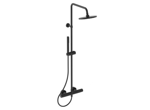 IDEAL STANDARD CERATHERM T25 Душ система с термостатен смесител с аксесоари черен мат A7586XG