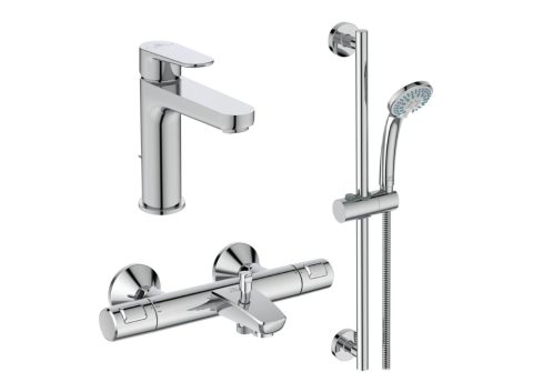 Ideal Standard Cerafine O/Ceratherm T25 Термостатен смесител за вана/душ с аксесоари и смесител за мивка BC984AA
